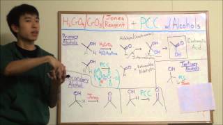 Oxidation of Alcohols by PCC  Jones Reagent H2CrO4 Whiteboard Strikes Back  Organic Chem [upl. by Eanore]