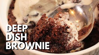 Easy Deep Dish Brownie For One  Chocolate Heaven [upl. by Anastasio241]