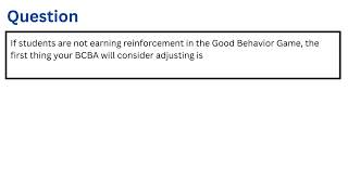 If students are not earning reinforcement in the Good Behavior Game the first thing your BCBA will [upl. by Sinnaoi98]