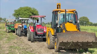 JCB 3dx Xpert Loading Mud Trolley  New Holland 3630  John deere Tractor  4wd Mahindra Arjun NOVO [upl. by Elayne]