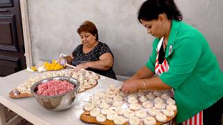 5 Azerbaijani Women Reveal Their Khinkali Cooking Secrets at Home [upl. by Aleahcim]