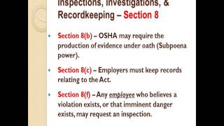 The Occupational Safety and Health Act OSH Act [upl. by Ahsilak]