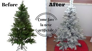 DIY SNOW FLOCKING  Come fare lalbero effetto neve [upl. by Neeli]