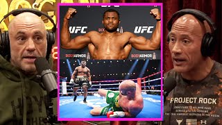 Is Francis Ngannou The Best UFC Fighter  Joe Rogan amp The Rock [upl. by Idnat]