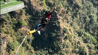 My sister jumped off the cliff from 228 meters  Bungy Jump World’s second highest Bungy JumpNepal [upl. by Amye766]