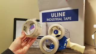 The Best Tape Dispenser amp Tape ULINE H150 Shipping Packing Moving Save Money Life Hack [upl. by Akinna]