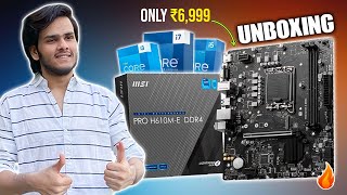 Best Budget Motherboard  MSI PRO H610ME DDR4 12th13th14th Gen CPUs  Unboxing In HINDI🔥 [upl. by Otrebire]