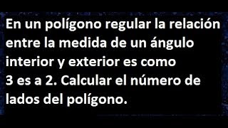 Polígonos geometría ejercicios de polígonos en un polígono regular la relación entre [upl. by Guarino]