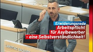 Erwiderungsrede  Eine Arbeitspflicht für Asylbewerber Jetzt [upl. by Gaile]