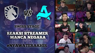 REAKSI STREAMER MANCA NEGARA TEAM LIQUID ID VS AURORA M6 SWISS STAGE [upl. by Reta320]