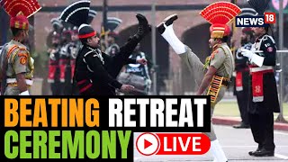 Beating Retreat Ceremony At Attari Wagah Border  Independence Day Live  Attari Border Live [upl. by Aleakcim]