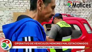 OPERATIVO DE VEHICULOS MENORES MAL ESTACIONADOS [upl. by Yniar]