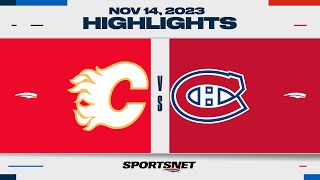 NHL Highlights  Flames vs Canadiens  November 14 2023 [upl. by Ellenohs]