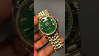 Rolex DayDate Green Dial shorts watches  Rolex [upl. by Sheley]