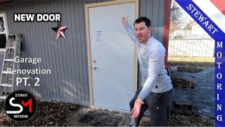 Garage Reno Pt2  New Prehung Entry Door Install [upl. by Arleta]