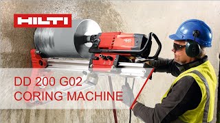 Hilti DD 200 G02 coring machine introduction [upl. by Llennej483]