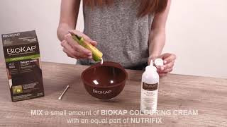 Tutorial Sensitivity test 48 hours before applying Biokap Nutricolor Delicato hair dye [upl. by Niwdog]