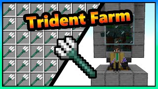 Simple Trident Farm  Drowned Farm  Minecraft 120  121 [upl. by Orlando]