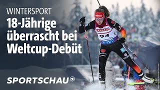 Biathlon Julia Tannheimer debütiert erfolgreich in Ruhpolding  Sportschau [upl. by Ubald962]