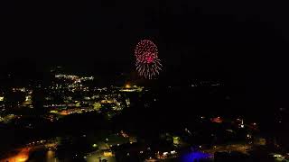 Brevard NC fireworks finale 2024  Drones POV [upl. by Valerian]