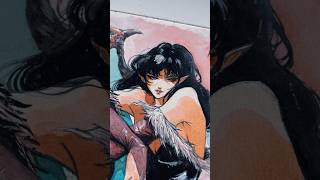 Vision of Vampirella dreamcore anime vampiregoth comicsdrawing painting paintingprocess [upl. by Eerat]