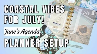 July Planner Setup  Janes Agenda JuniorHalfLetter Discbound [upl. by Nerita]