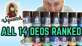 Ranking All 14 DR SQUATCH DEODORANTS WorsttoBest [upl. by Cirad]