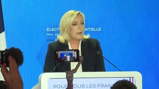 Présidentielle française  quotJe poursuivrai mon engagement pour la Francequot Marine Le Pen [upl. by Purcell924]