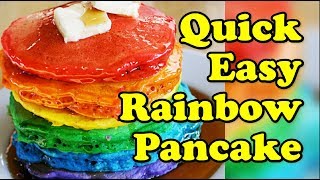 Pancake Recipes  Easy Peasy Choco chip Rainbow Pancake [upl. by Mouldon]