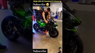 😰H2r vs yamah r15 in exhaust sound😱💫 bikerider ytshorts viralshort [upl. by Nomaid]