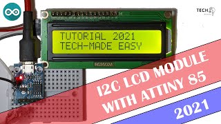 I2C LCD MODULE WITH DIGISPARK ATTINY85  HARDWARE AND CODE  2021 UPDATED TUTORIAL [upl. by Irvin]