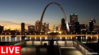 St Louis Skyline  St Louis Arch Live Cam  Enter the Gateway  Earthcam [upl. by Ahsemaj]