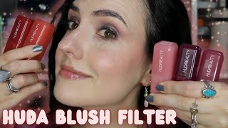 NEW Huda Beauty BLUSH FILTER Liquid Blush  Live Swatches  Review [upl. by Darrej]