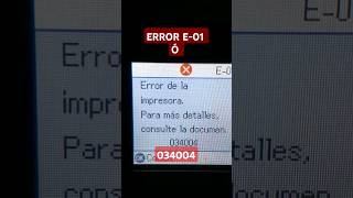 Error 034004 O E01 Solución Impresora Epson L4260 [upl. by Kcirtap526]