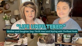 Motherdaughter car chats THRIFT HAUL  how I styled it  thrifthaul dayinthelife decor [upl. by Llehcnom576]