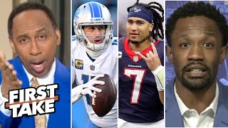 FIRST TAKE  Lions are destined to take NFC crown  Stephen A CANT WAIT Jared Goff to upset Texans [upl. by Mccallum]