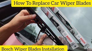 Bosch ECO Wiper Blade Installation  How to Replace Wiper Blades  Complete Process Shown [upl. by Rurik]