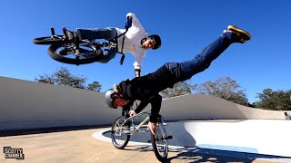 New School And Old School BMX Collide At The Skatepark [upl. by Nibot]