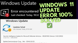 How to Fix Windows 11 Update Failed  Quick Solutions for Error Encountered [upl. by Bilek]