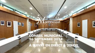 CONSEIL MUNICIPAL DU 26 SEPTEMBRE 2024 [upl. by Basset]