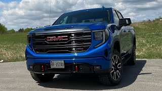 MY NEW REFRESHED 2022 GMC SIERRA AT4 30L DURAMAX IN DYNAMIC BLUE METALLIC IS FINALLY HERE  Review [upl. by Redneval]