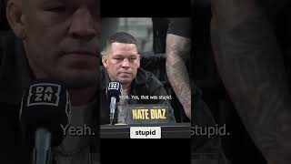 Reporter Instantly Regrets His Question Wrong Thing to Say to Nate Diaz ufc mma [upl. by Adyeren]