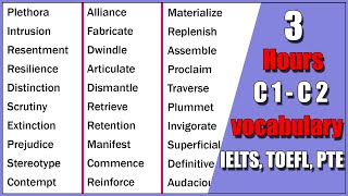 3 Hours of C1 and C2 Cambridge Advanced Vocabulary for IELTS TOEFL and PTE [upl. by Ardnazxela]