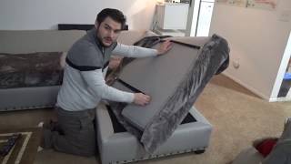 Slipcover Hack  How To Inexpensively Cover a Sofa  No Sew [upl. by Einrae565]