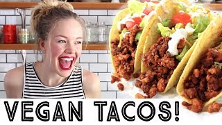 Vegan Tofu Taco Crumbles  How to Make Vegan Taco Meat [upl. by Letnohc]