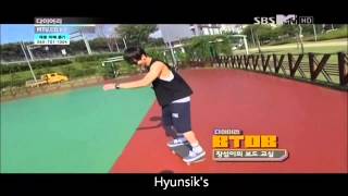 Changsub vs Hyunsik at Skateboarding tooo funny [upl. by Elodia17]