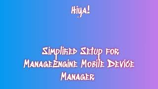 ManageEngine Mobile Device Manager license How to install ManageEngine Mobile Device Manager [upl. by Ambert]