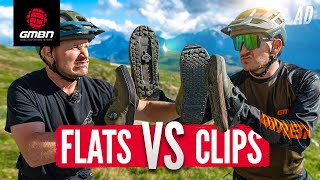 What’s The Best Shoe For Your MTB Riding  Clips Vs Flats [upl. by Rinna]