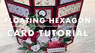 Hexagonal Floating Card Tutorial using NitwitCollections [upl. by Lightman]