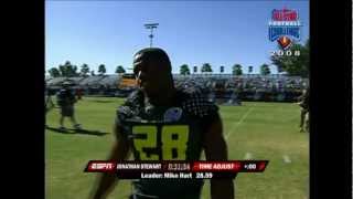 Jonathan Stewart competing in 2008 AllStar Football Challenge [upl. by Scheer836]